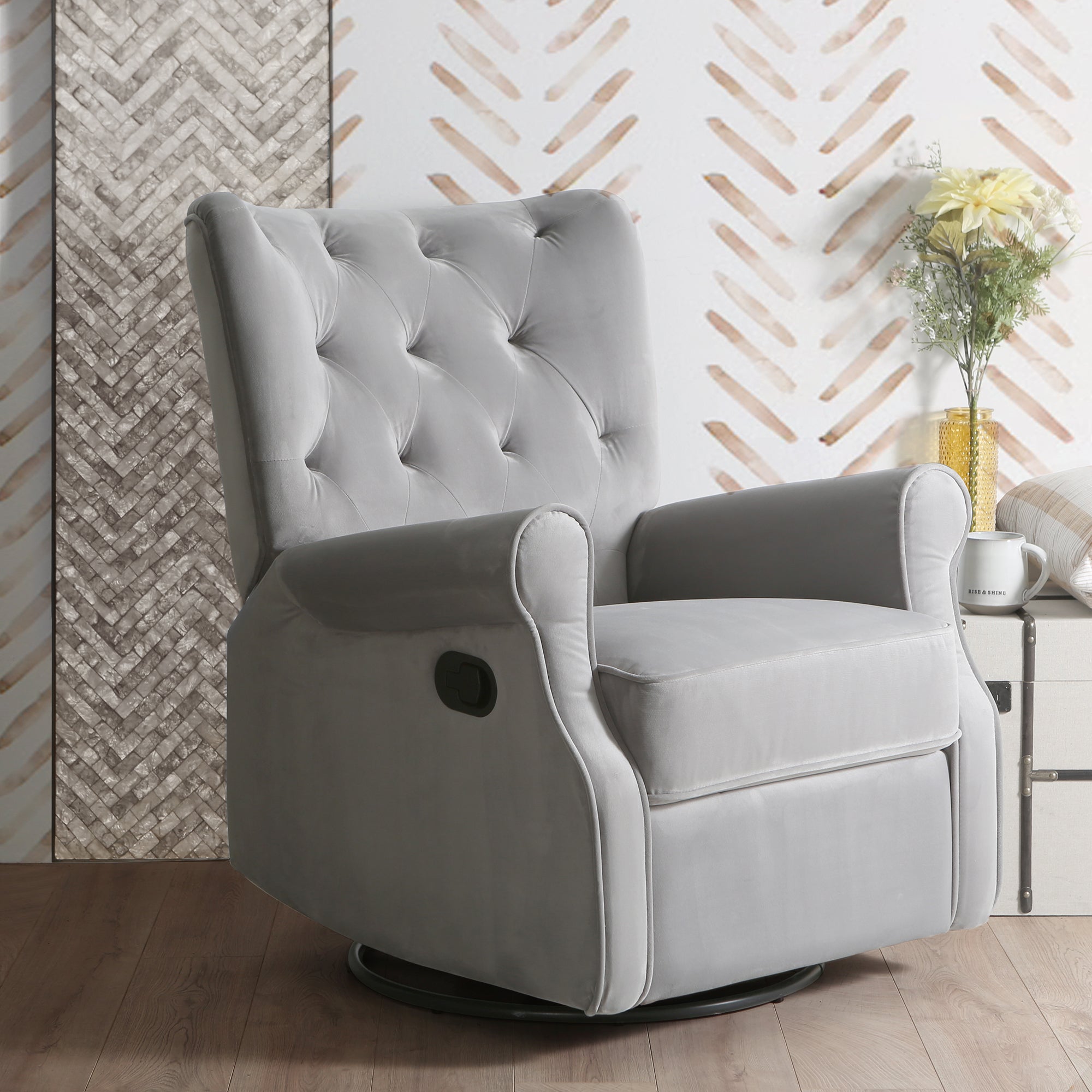 Alice Wingback Swivel Recliner