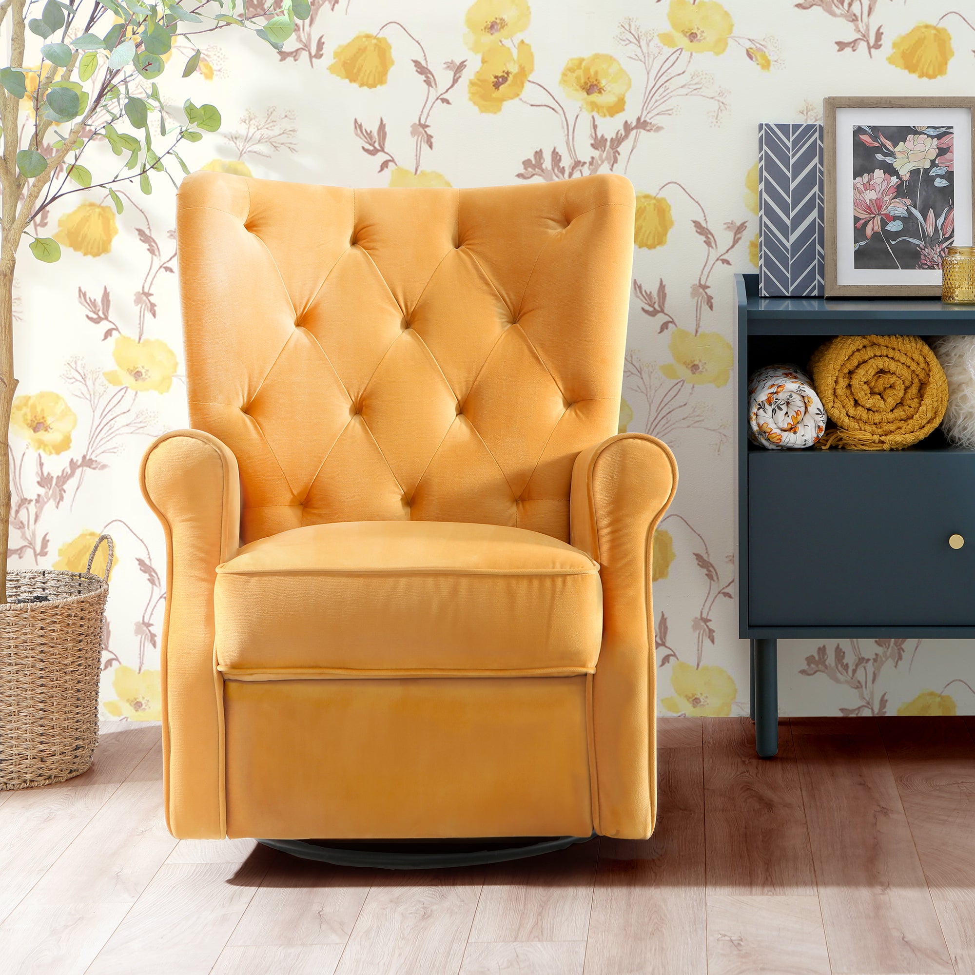 Alice Wingback Swivel Recliner