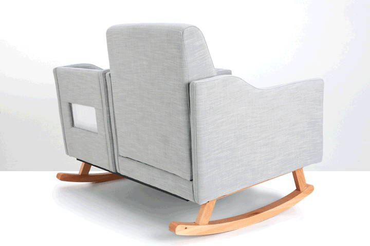 Rocking chair hot sale with bassinet attached